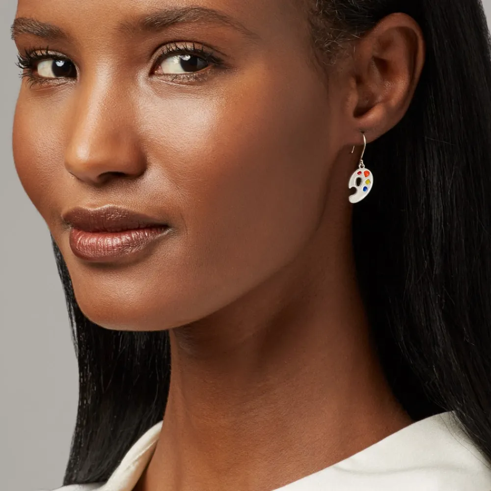 Paintbrush and Palette Drop Earrings*The Met Store Outlet