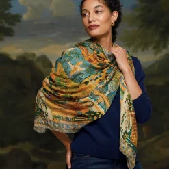 Persian Pictorial Textile Oversize Oblong Scarf*The Met Store Flash Sale