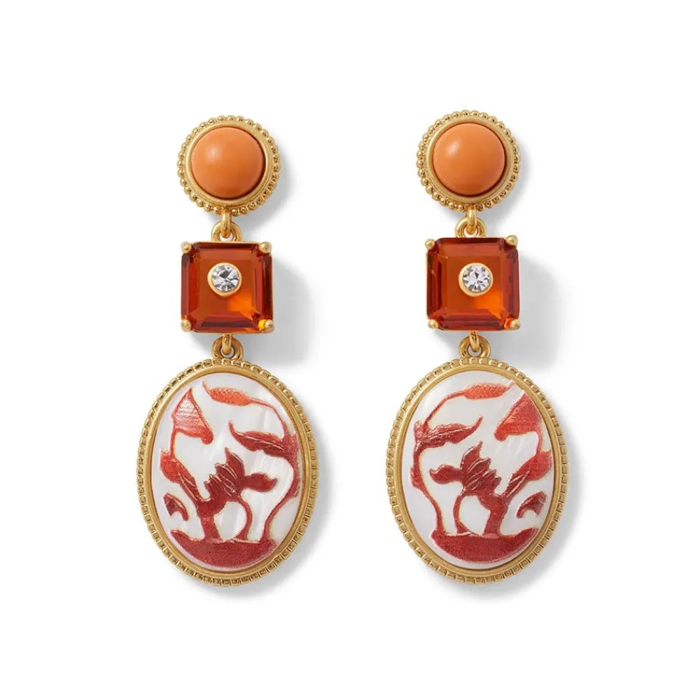 Qing Bottle Lotus Pond Drop Earrings*The Met Store Sale