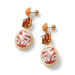 Qing Bottle Lotus Pond Drop Earrings*The Met Store Sale