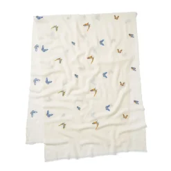 Qing Embroidered Butterflies Oblong Scarf*The Met Store Clearance
