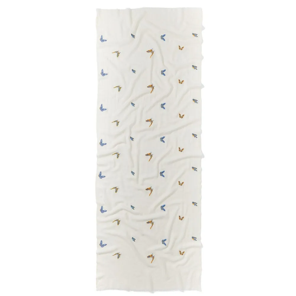 Qing Embroidered Butterflies Oblong Scarf*The Met Store Clearance