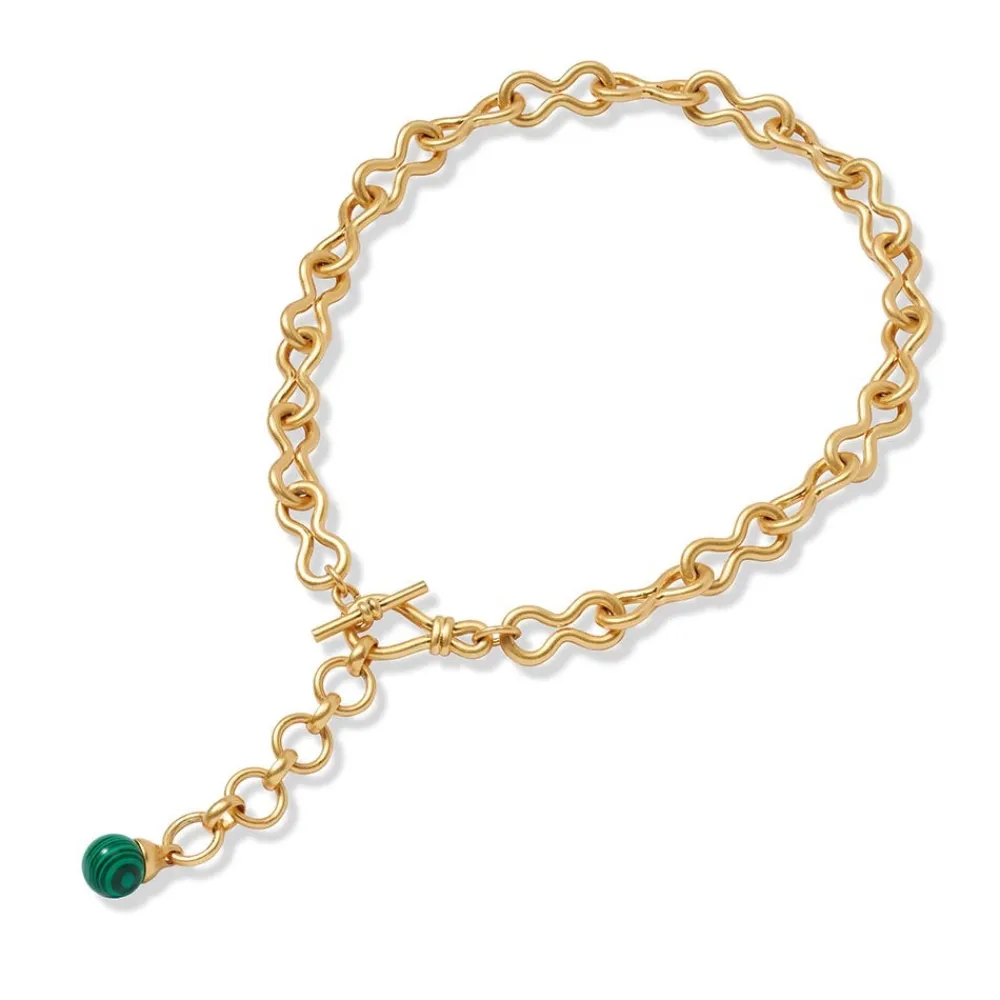 Roman Malachite Statement Necklace*The Met Store Fashion