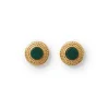 Roman Malachite Stud Earrings*The Met Store Hot