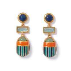 Royal Scarab Drop Earrings*The Met Store Hot
