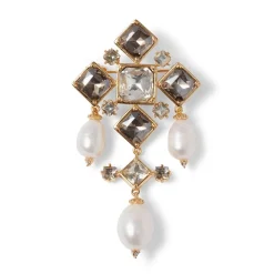 Royal Tudor Pearl Chandelier Brooch*The Met Store Cheap