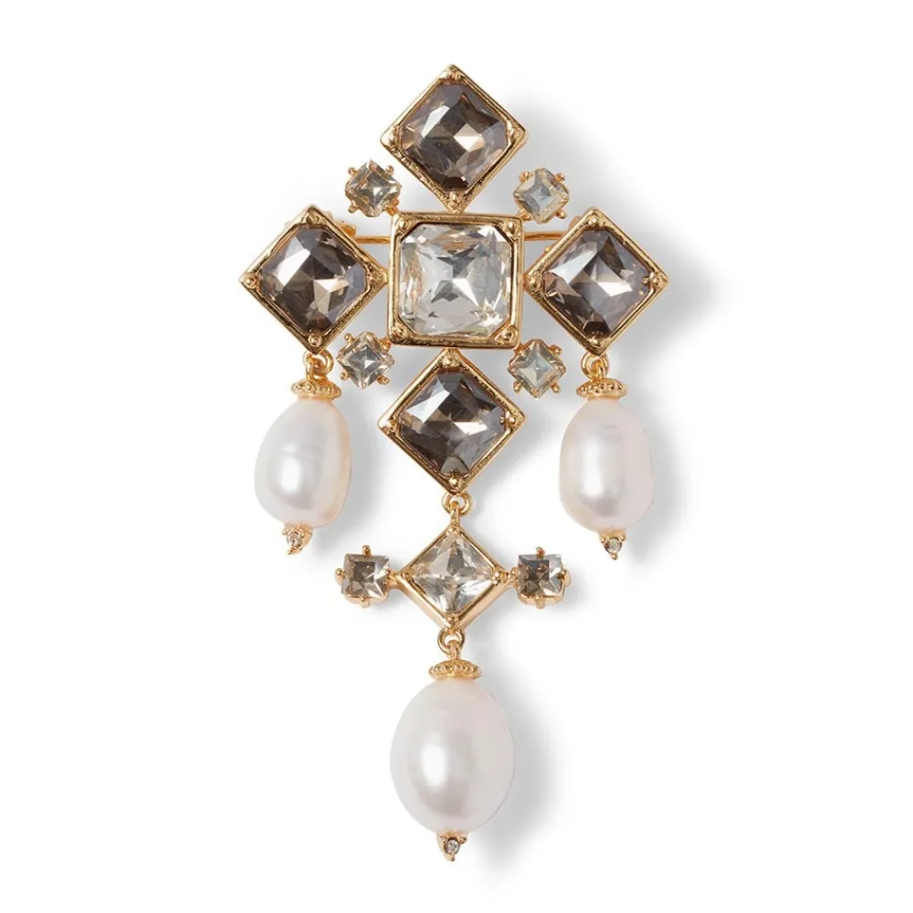 Royal Tudor Pearl Chandelier Brooch*The Met Store Cheap