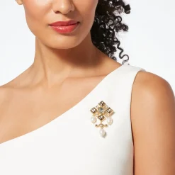 Royal Tudor Pearl Chandelier Brooch*The Met Store Cheap