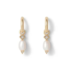 Royal Tudor Small Hoop Earrings with Pearls*The Met Store Fashion