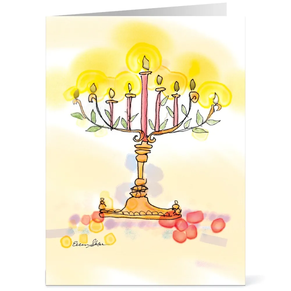 Sklar: Golden Lights Hanukkah Cards*The Met Store Sale