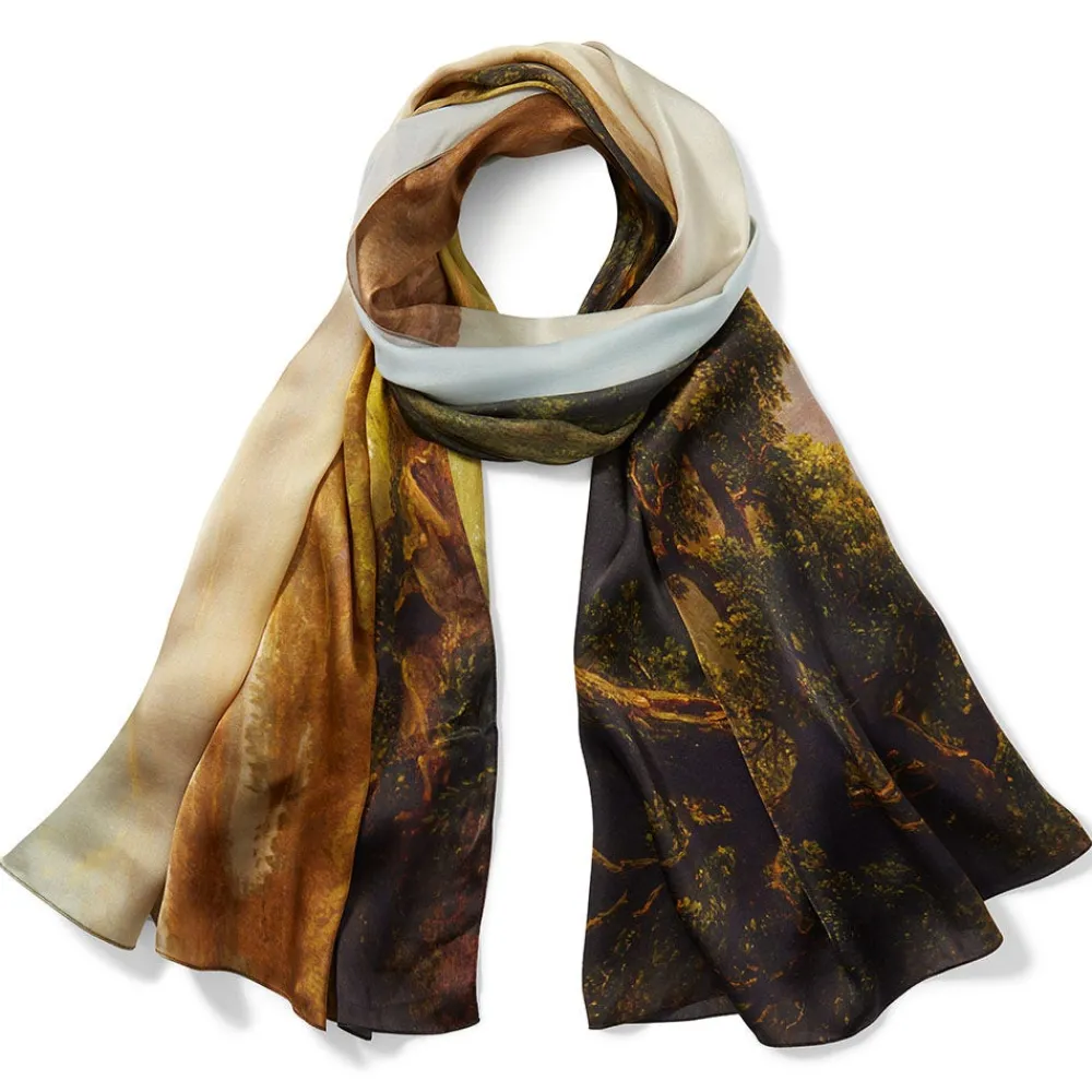 Sublime Landscapes Durand Oversize Oblong Silk Scarf*The Met Store Online