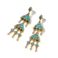 Tibetan Mandala Fringe Drop Earrings*The Met Store Best