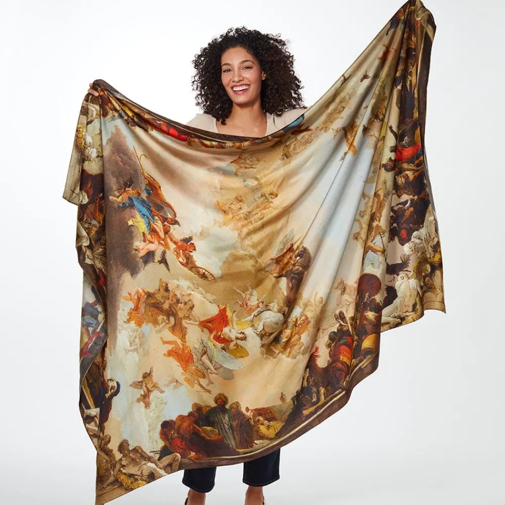 Tiepolo Allegory of the Planets and Continents Oversize Unisex Oblong Silk Scarf*The Met Store Fashion