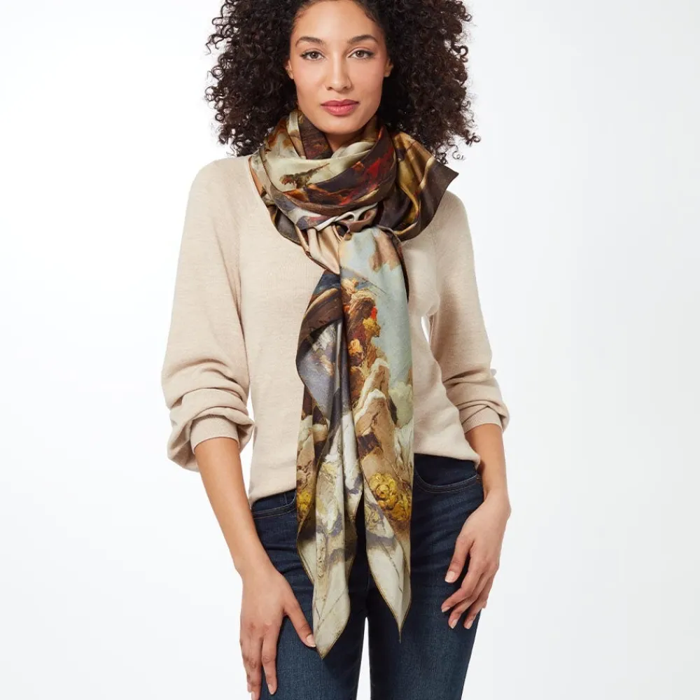 Tiepolo Allegory of the Planets and Continents Oversize Unisex Oblong Silk Scarf*The Met Store Fashion