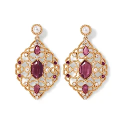 Turkish Amethyst Statement Earrings*The Met Store Fashion