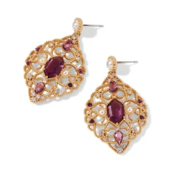 Turkish Amethyst Statement Earrings*The Met Store Fashion