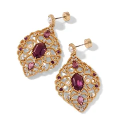 Turkish Amethyst Statement Earrings*The Met Store Fashion