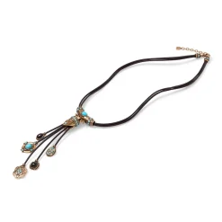 Turkmen Leather Statement Necklace*The Met Store Flash Sale