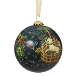 Unicorn in a Garden Hand-Painted Glass Ornament*The Met Store Cheap