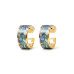 Van Gogh Irises Enamel Hoop Earrings*The Met Store Cheap