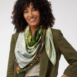 Van Gogh Stylized Nature Double-Sided Square Silk Scarf*The Met Store New