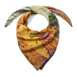 Van Gogh Stylized Nature Double-Sided Square Silk Scarf*The Met Store New