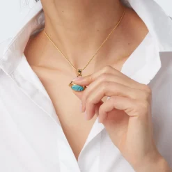 Wedjat Eye Scarab Spinning Pendant Necklace*The Met Store Best