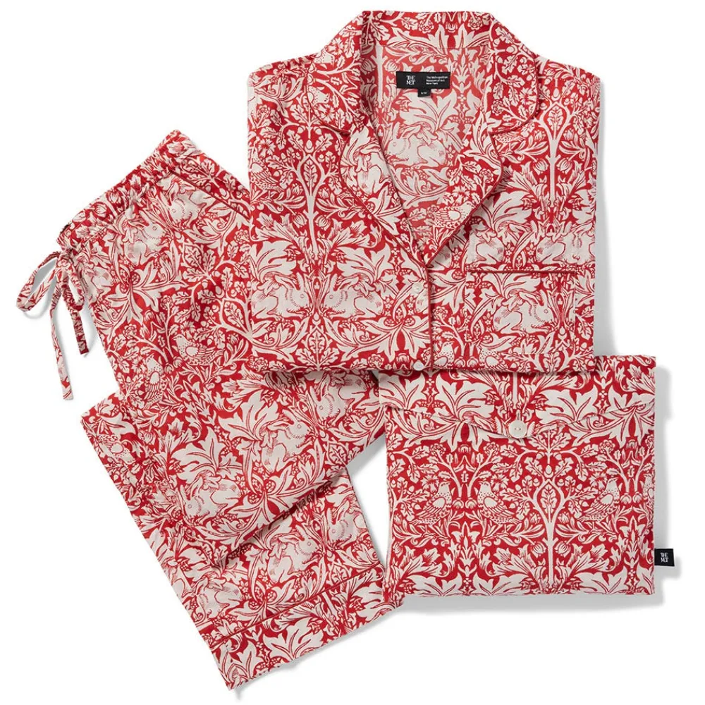 William Morris Brother Rabbit Women's Cotton Pajamas*The Met Store Discount