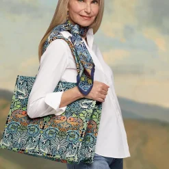 William Morris Peacock and Dragon Oversize Structured Tote*The Met Store Online