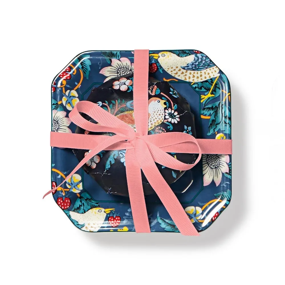 William Morris Strawberry Thief Scented Soap and Porcelain Dish Gift Set*The Met Store Hot