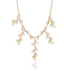 Willow Catkins Pearl Bib Necklace*The Met Store Hot