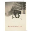 Winter Scene with Vintage Auto Holiday Cards*The Met Store Clearance